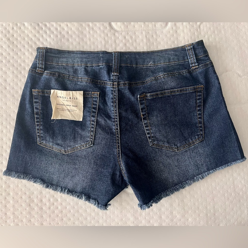 Angel Kiss — Women's Blue Denim Shorts with Floral Print *NEW* - Picture 7 of 11